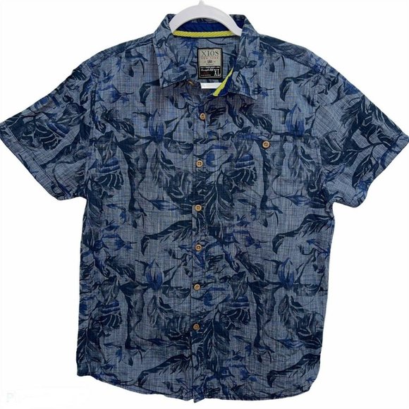 XIOS MEN'S BUTTON-DOWN SHORT SLEEVE SHIRT SIZE XL, - Picture 1 of 5